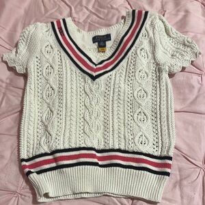 Ralph Lauren White Cable Knit Sweater